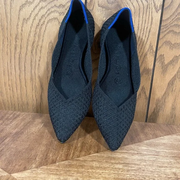 Rothy's The Pointe Honeycomb-Black - Picture 6 of 14